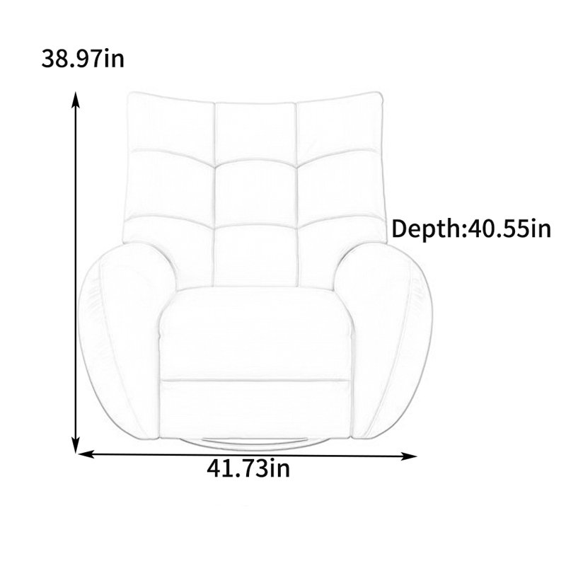 Comfortable large stain-resistant leather recliner, Green