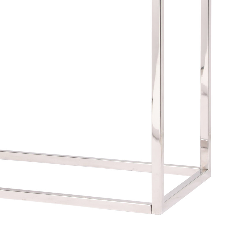 Console avec bois recyclé et acier inoxydable pour une sophistication sophistiquée