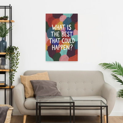 Positive Possibilities Quote Abstract Colorful Modern Wall Art