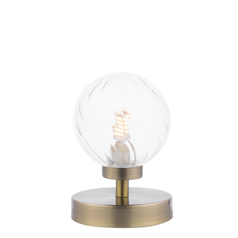 Metal Table Lamp Lamp, 17 cm H x 10.5 cm W x 10.5 cm D, Brass