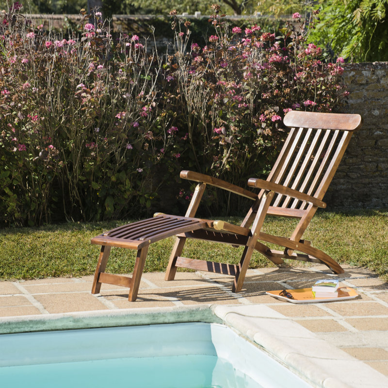 Stayner 57cm Long Teak Single Sun Lounger