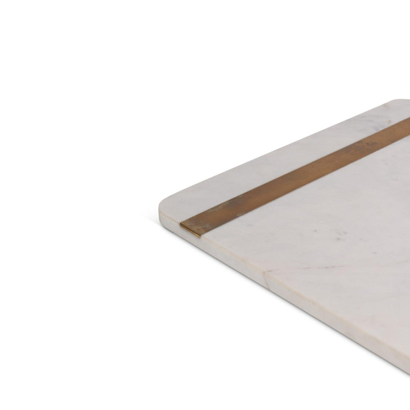 Fairmont Park Adharv Marble Platter, 36cm L x 36cm W, White