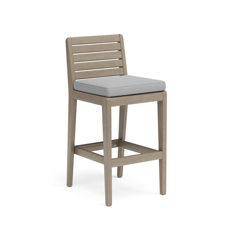 Ojai Acacia Outdoor 30'' Bar Stool with Cushion