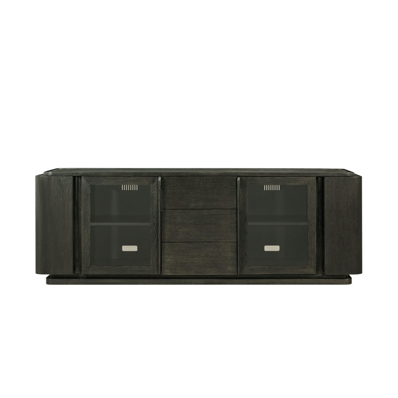 Repose Media Console, Charcoal Oak