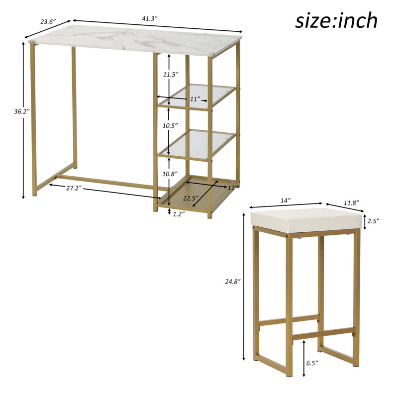 41.3 " L Mini Bar