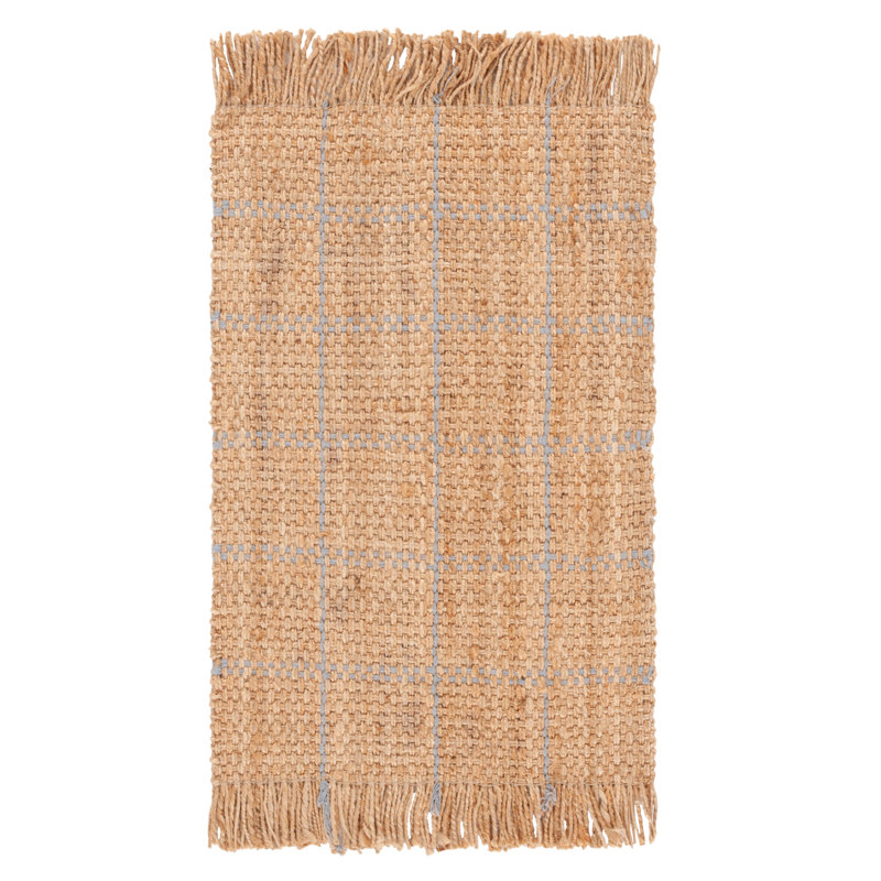 Natural Fiber 602 Hand Woven Jute Geometric Rug, Rectangle 6' x 9'