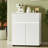 Modern High-Gloss Sideboard Buffet Cabinet, Stylish Kitchen Storage Cabinet With Drawer & Adjustable Shelf, Sleek Coffee Bar Station For Dining Room-1218069860