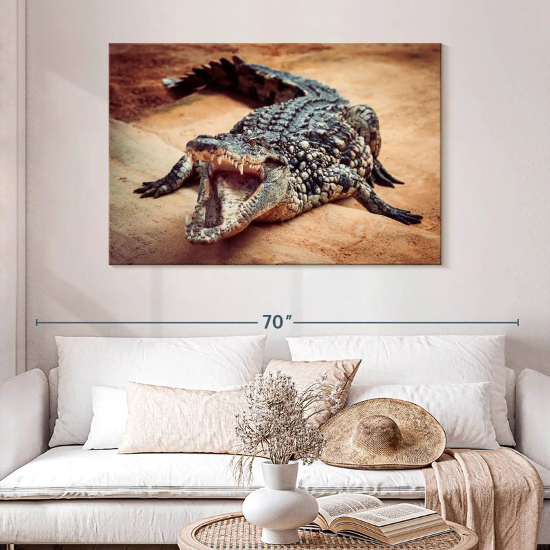 Brampt Crocodile, 32" H x 48" W