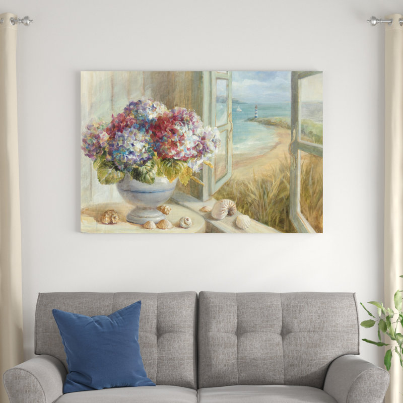 " Coastal Hydrangea ", 32" H x 48" W