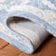 Tapis oriental ivoire / bleu en coton touffeté à la main Cyrrilagnin-836608589