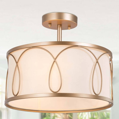 Plafonnier cylindrique semi-encastré 3 lumières Azie