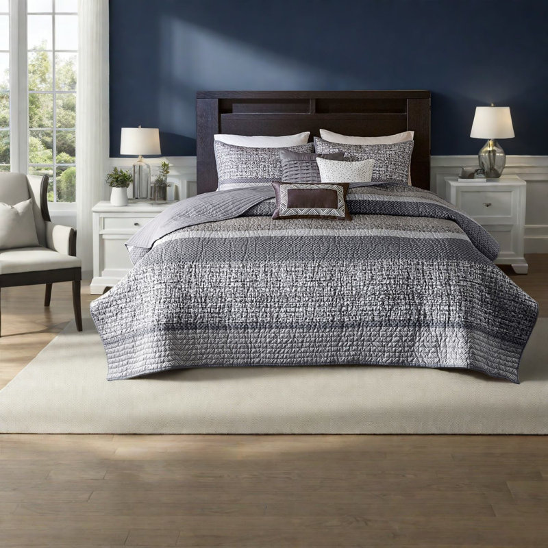 Ensembles de literie de luxe rembourrés de coton grand lit double, maison réversible moderne