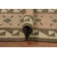 Tapis brun à motif géométrique tissé à plat 8 x 12