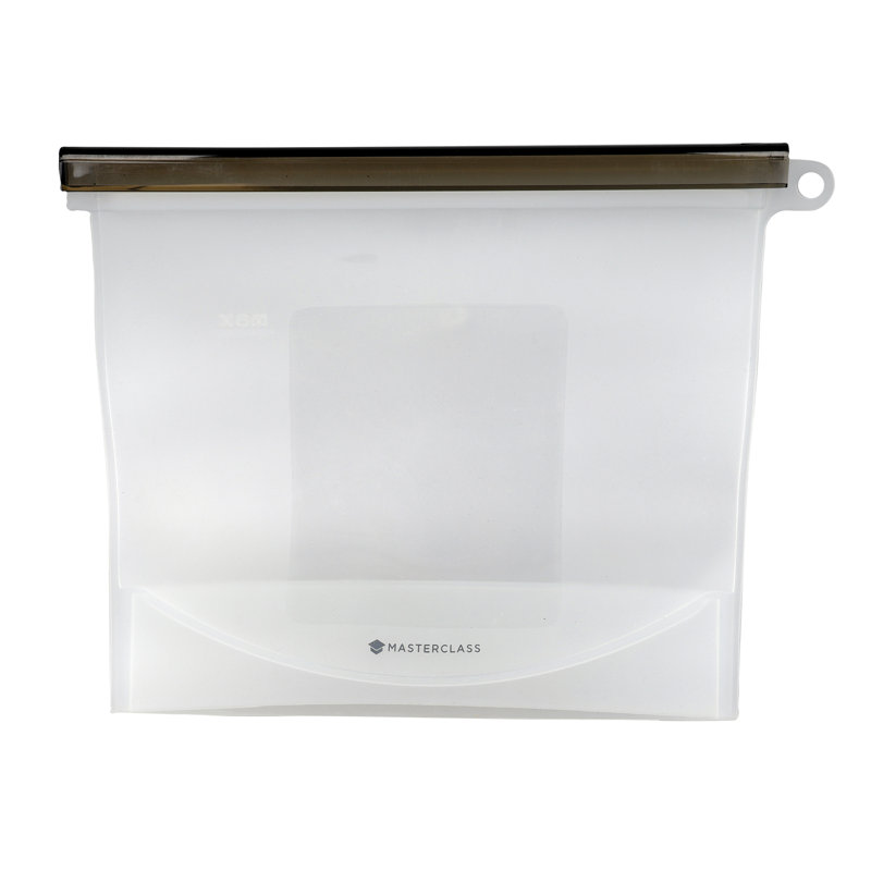 MasterClass 1.5-Litre Reusable Food Bag with Leakproof and Airtight Seal, BPA-Free Silicone