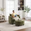 Fauteuil d'appoint 40,2 po en chenille moderne, fauteuil de lecture confortable avec repose-pieds avec rangement-88701142