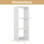 Bookshelf Modern Vertical Bookcase w/ Back Guardrail & Anti-tipping Kits-259270016