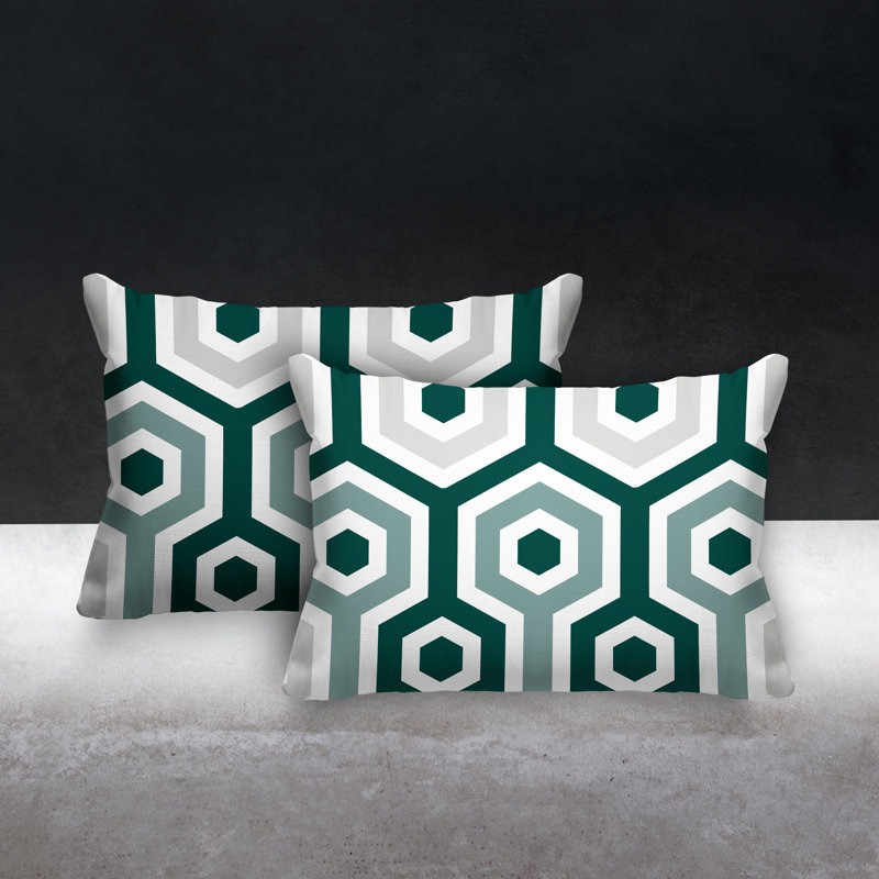 Coussin lombaire intérieur / extérieur Pento, Émeraude