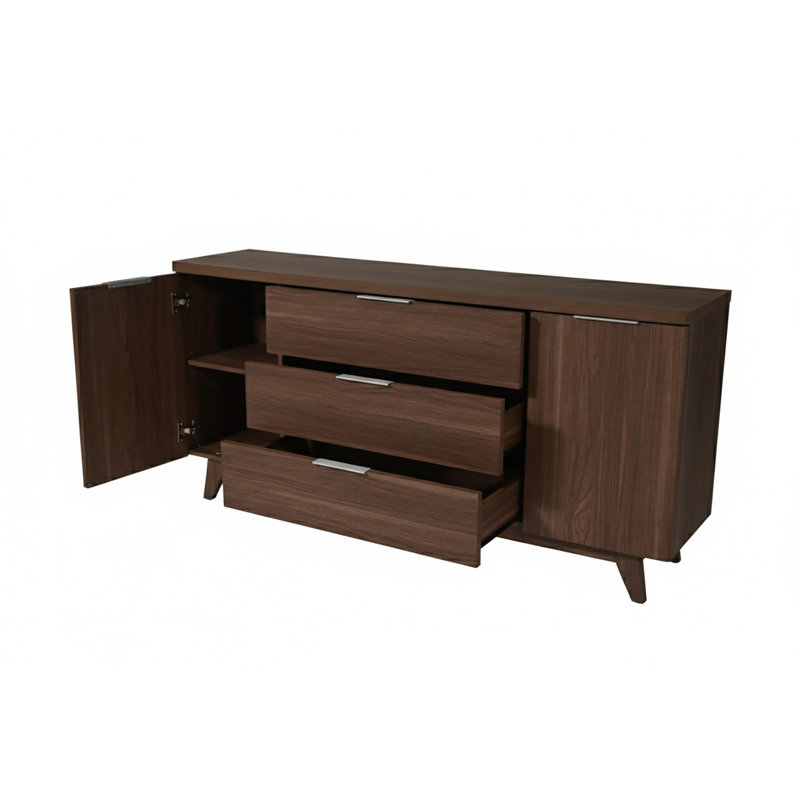 Libre 63" Sideboard 2 Doors 3 Drawers , Walnut