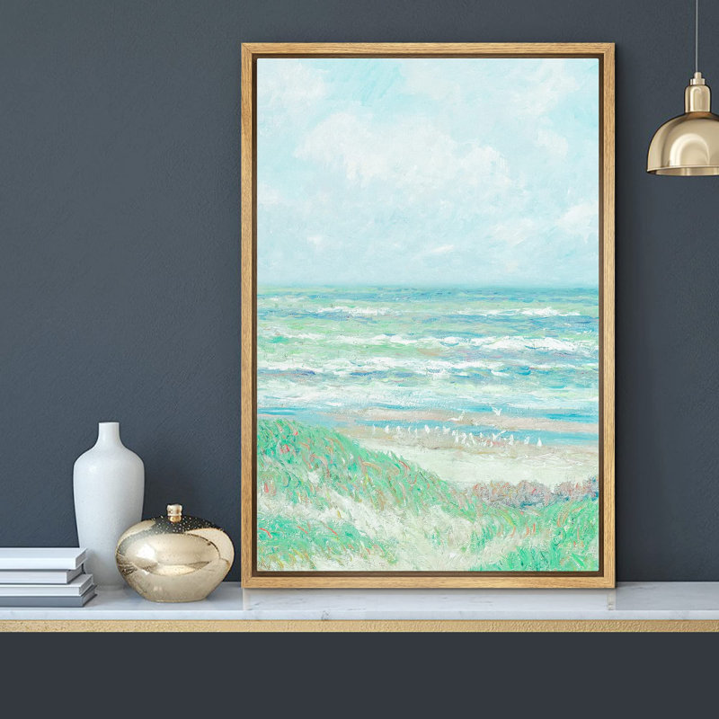 Coastal Beach Emerald Green Teal Ocean Sea Beach sur, Naturel, H 24 po x l 16 po