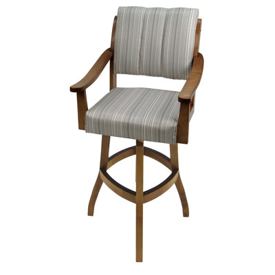 Curby Swivel Wood Counter Stool