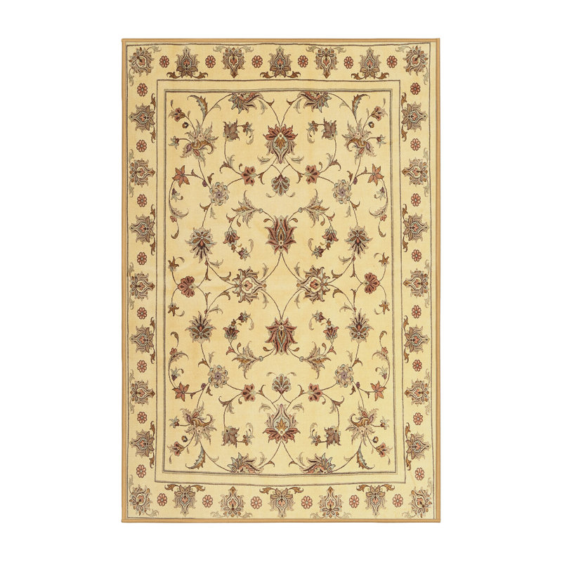 Tapis jaune/gris contemporain, Rectangle 8 pi x 10 pi