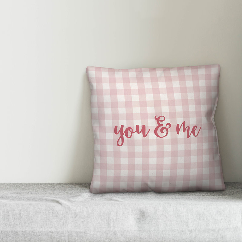  Coussin You and Me, Rose, Housse de coussin