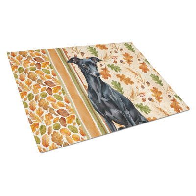 Planche à découper en verre Black Italian Greyhound Heirloom