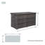 Grand coffre de rangement extérieur en osier 320 gallons brun avec cadre en aluminium, doublure imperméable et double élévateur à gaz-115593827
