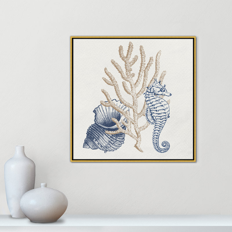 «Into the Sea II» par Kimberly Allen, Or, H 31,5 po x l 31,5 po