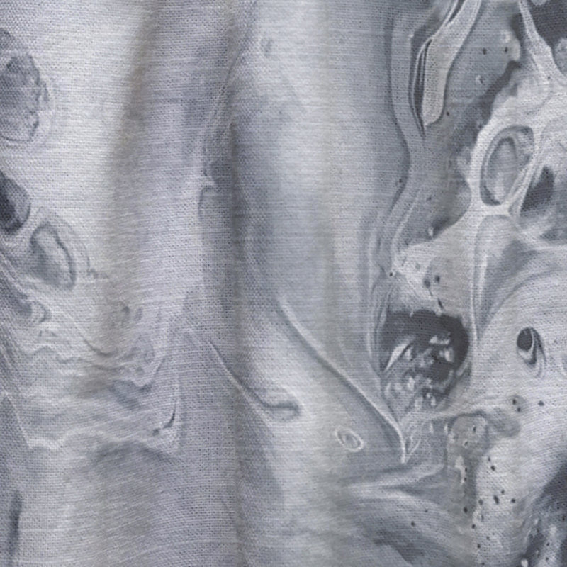 Art liquide noir et blanc créatif - Rideau abstrait - Velours obscurcissant - 1 panneau, L 52 po x L 84 po