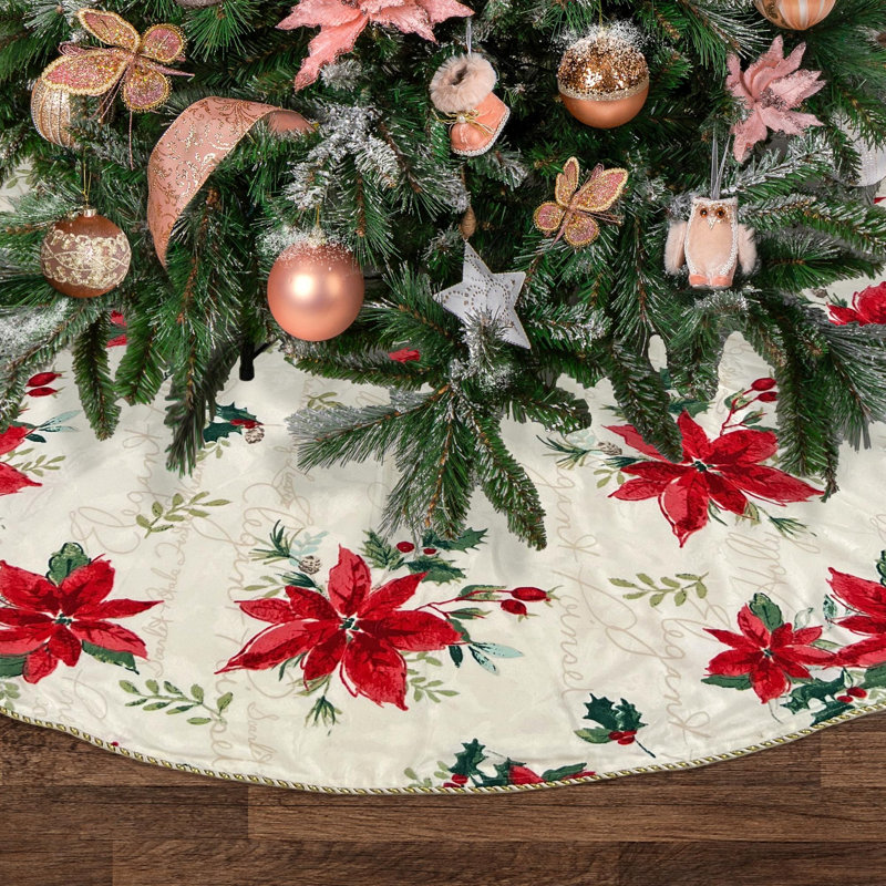 Lenox Winter Meadow Tree Skirt, Multicolor - 52"W x 52"L