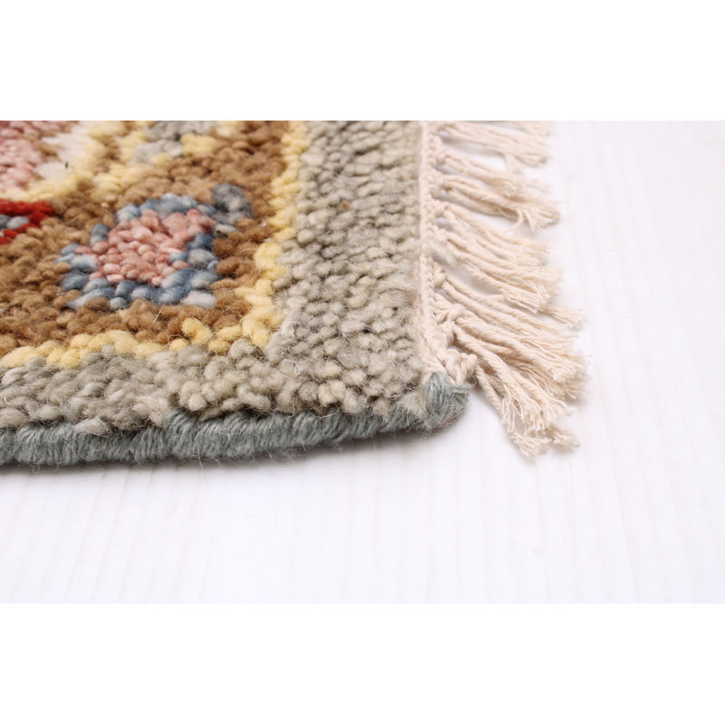 One-of-a-Kind Rectangle 9'2" X 11'10" New Age Wool Area Rug in Gray