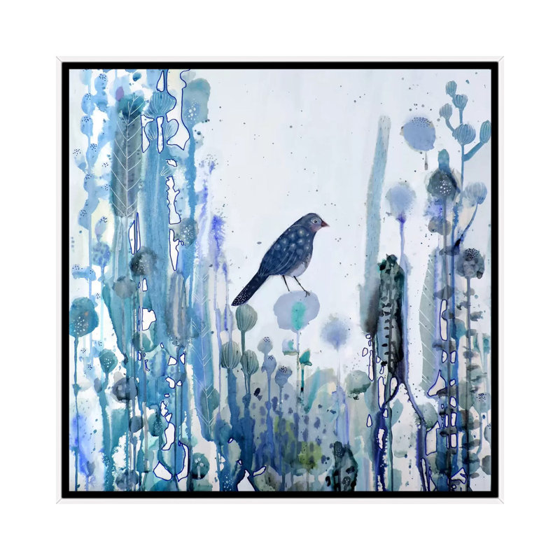 «L'heure Bleue», impression sur toile, H 12 po x l 12 po x P 1,5 po, Toile avec cadre blanc, Pas de tapis