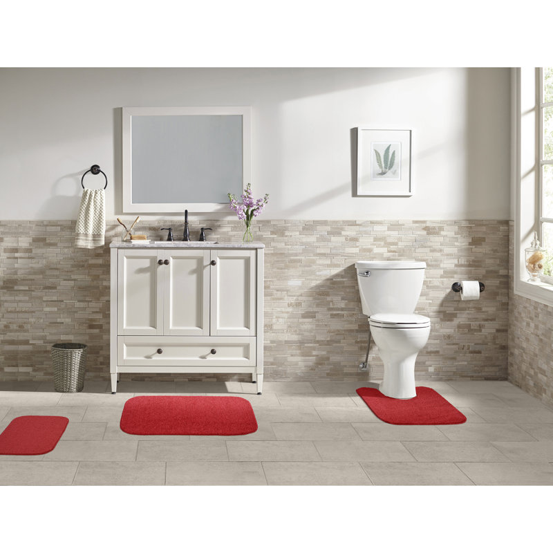 Tapis pour salle de bain Heffingen, Red