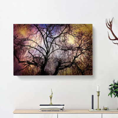 Weeping Willow Tree in Abstract - Wrapped Canvas