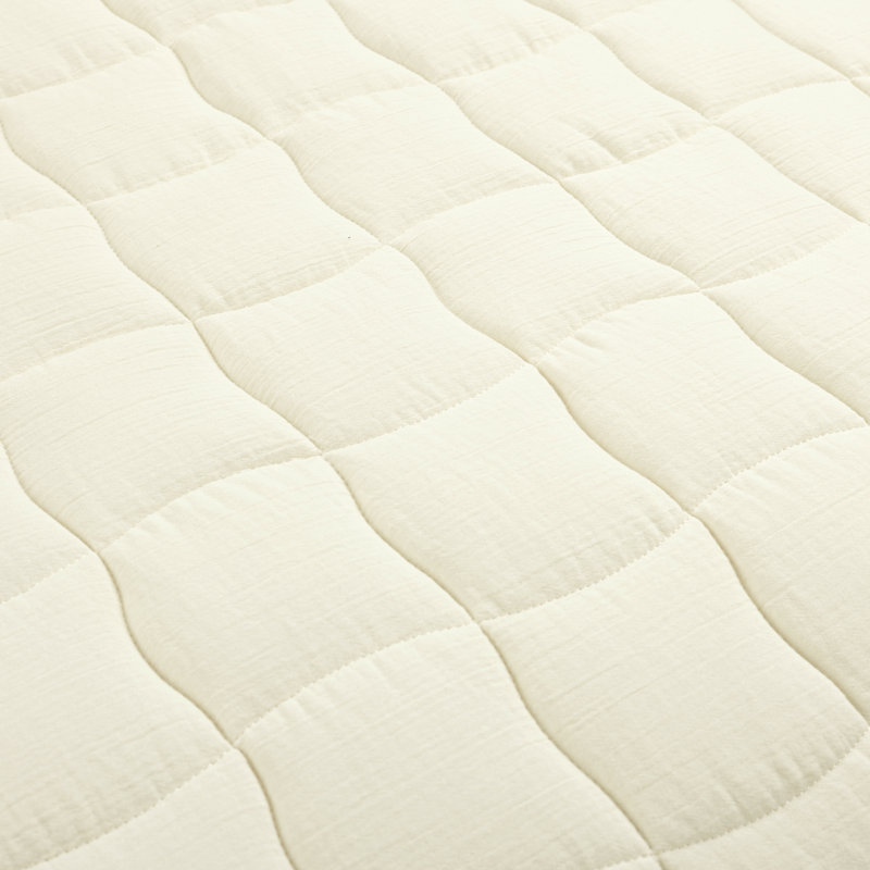 Pearl White Full/Queen Gauze Quilt Set