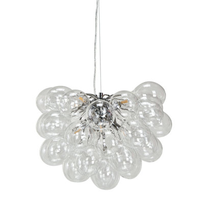 Glass and Metal Pendant Lamp