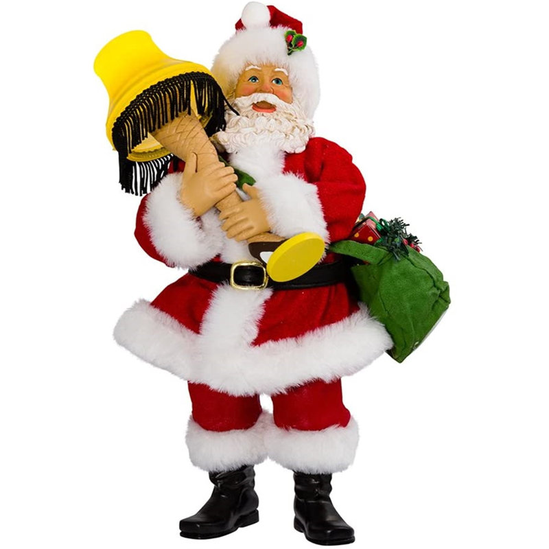 Un récit de noël™ fabriché à piles™ le père noël avec une lampe à pieds