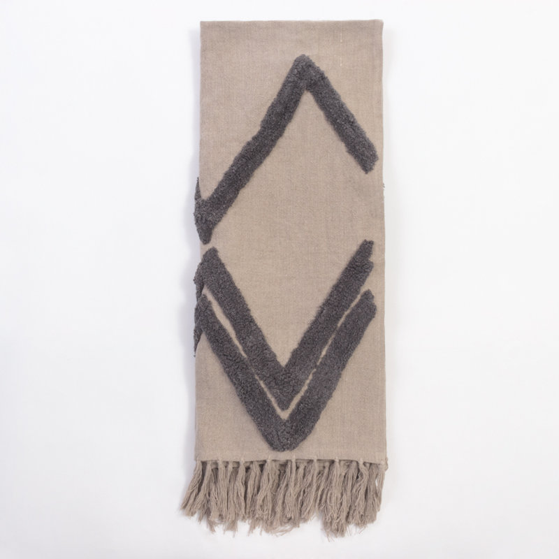 Arcadin Linen Throw Blanket, Brown