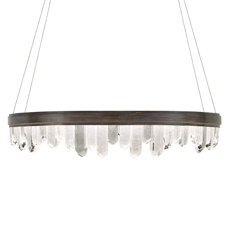 Lustre rond 41 po Lior, Bronze