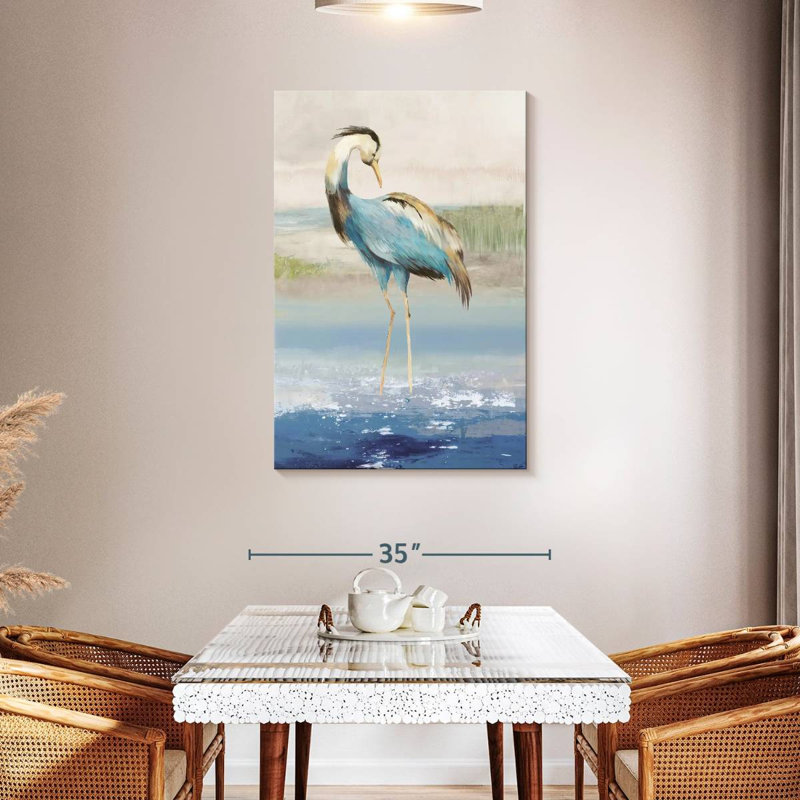 Brampt Heron On The Beach II, 45" H x 30" W