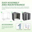 Remise de rangement extérieure en métal 6 x 4 pi avec porte verrouillable, maison de rangement imperméable pour jardin-119307109-119307112