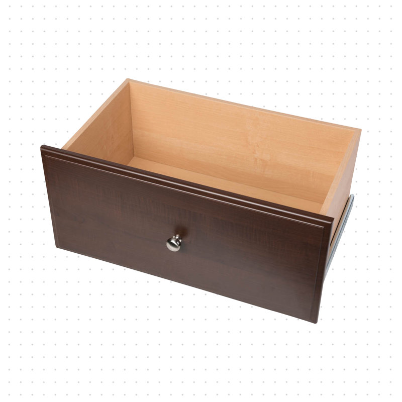 Tiroir à quadrillage en bois manufacturé, Truffe, H 12 po x l 24 po x P 14 po