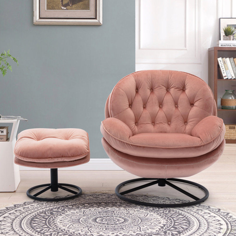 Fauteuil d'appoint avec fauteuil et chaise télé, Rose