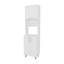 Garde-manger blanc avec 2 portes pneumatiques et rangement ouvert