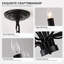 Lustre industriel noir rustique vintage à 18 lumières, style chandelle