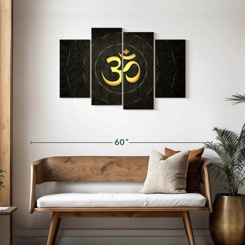 Symbole Kerrick Golden Om, H 27 po x l 43 po