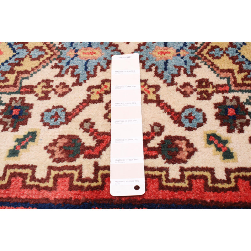 Tapis de couloir unique en laine noué à la main de style nouvel âge 2 pi 7 po x 10 pi Teona