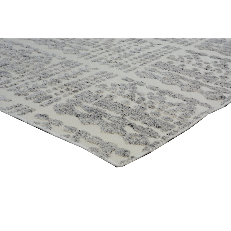 Hand-Knotted High-Quality Gray and Beige Area Rug