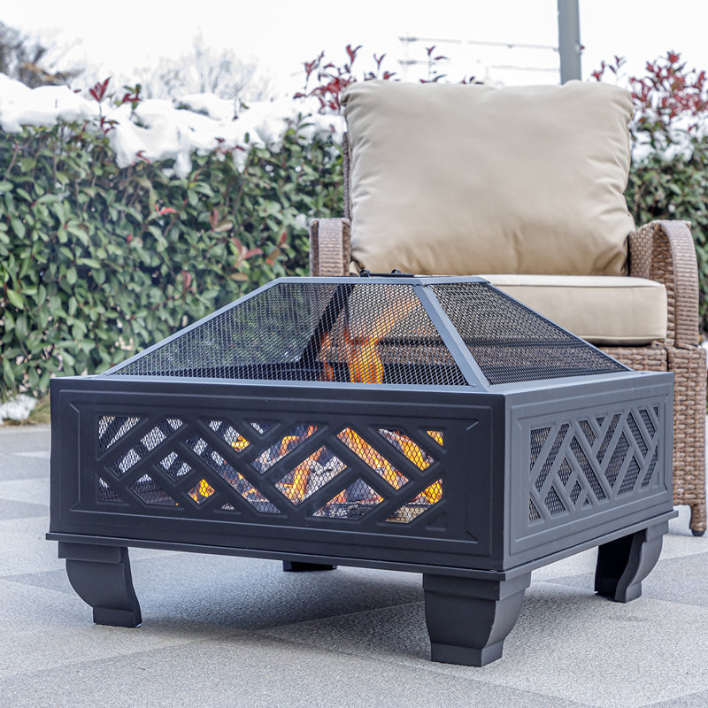 Westlyn Square Iron Wood Burning Smokeless Fire Pit